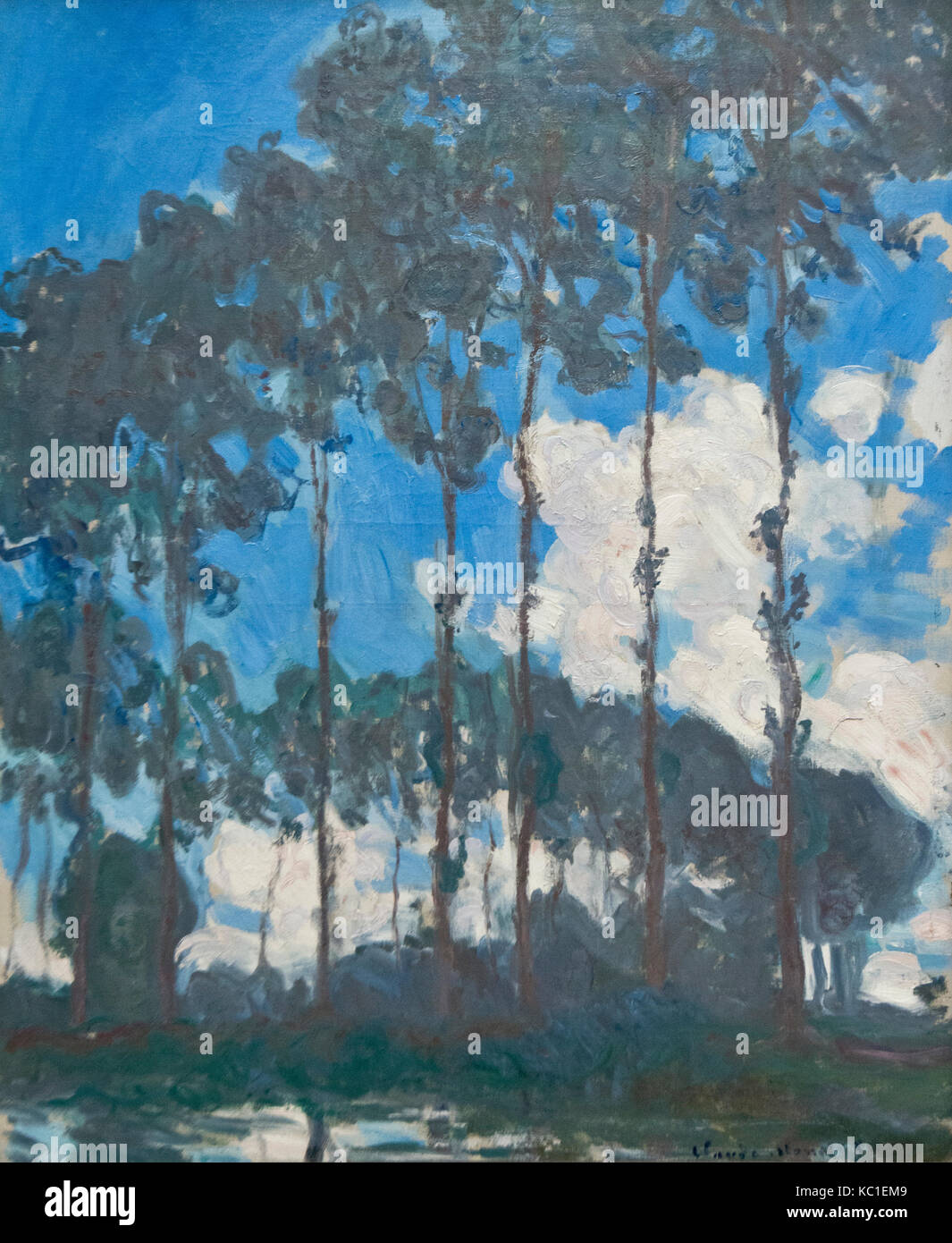 Claude Monet : peupliers sur l'Epte (1891) Banque D'Images