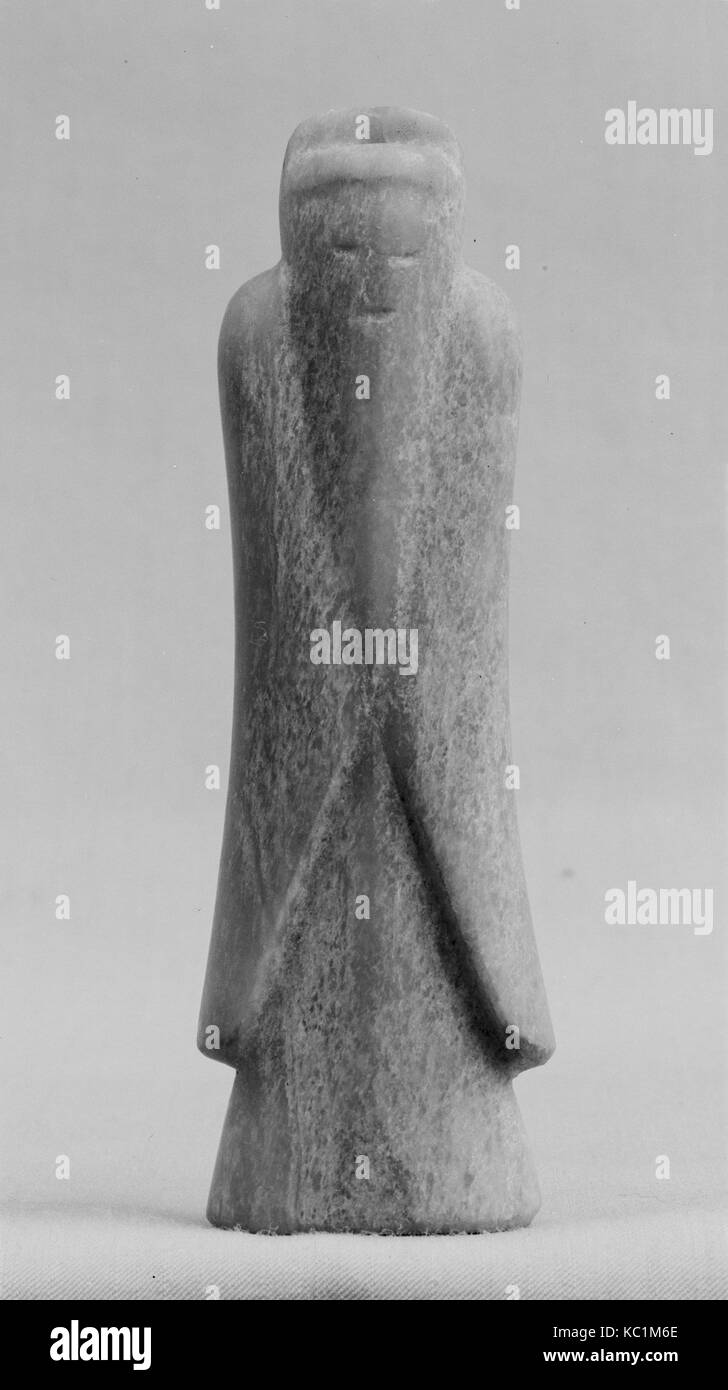 Figure mortuaire, de la dynastie des Han (206 av. J.-A.D. 220), la Chine, le Jade, H. 3 1/4 in. (8,3 cm) ; W. 1 in. (2,5 cm) ; D. 1/2 in. (1.3 cm Banque D'Images