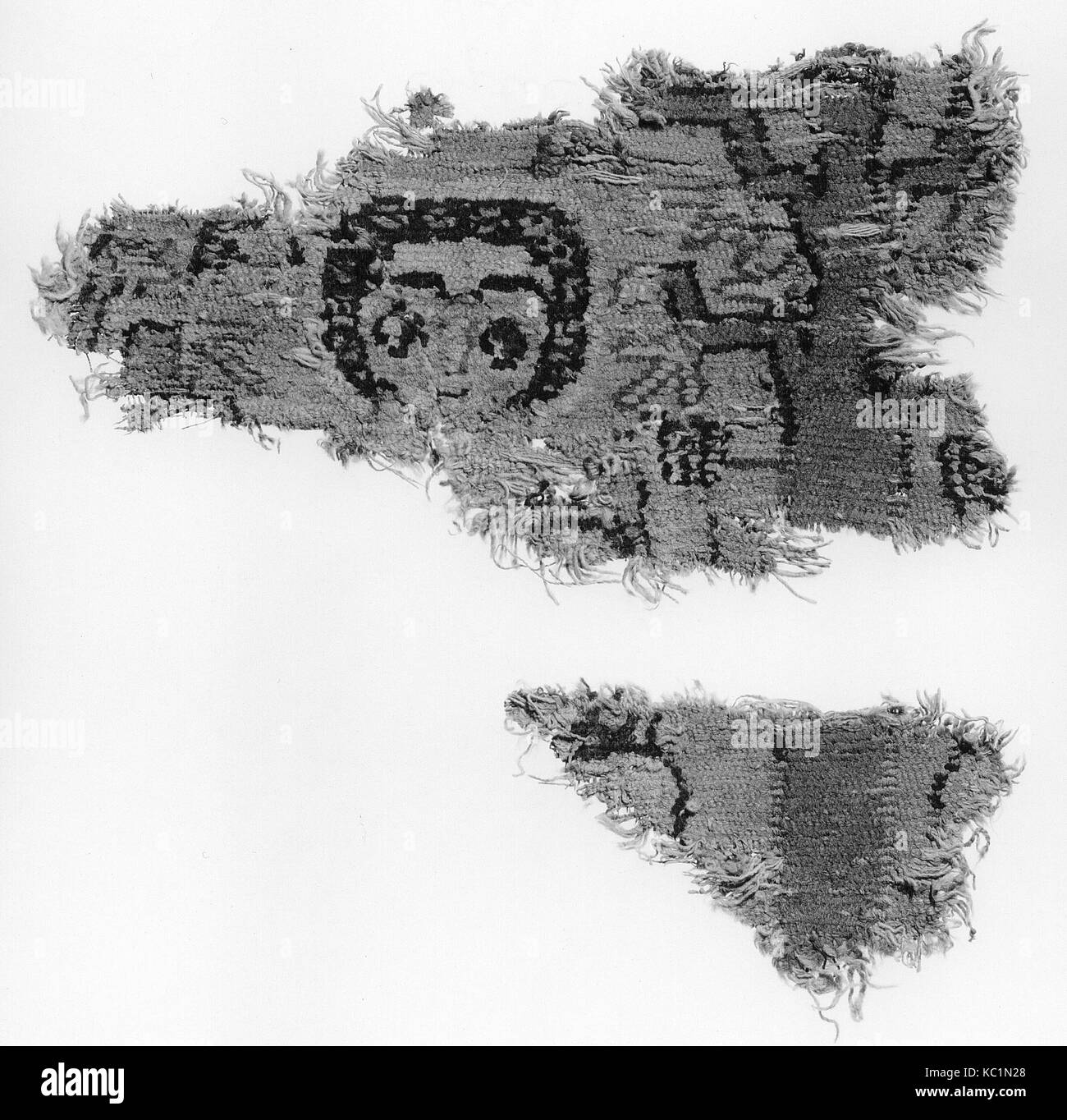 Fragments, 6e-8e siècle, à partir de l'Égypte, de la laine, H. 15. (38,1 cm), Textiles Banque D'Images