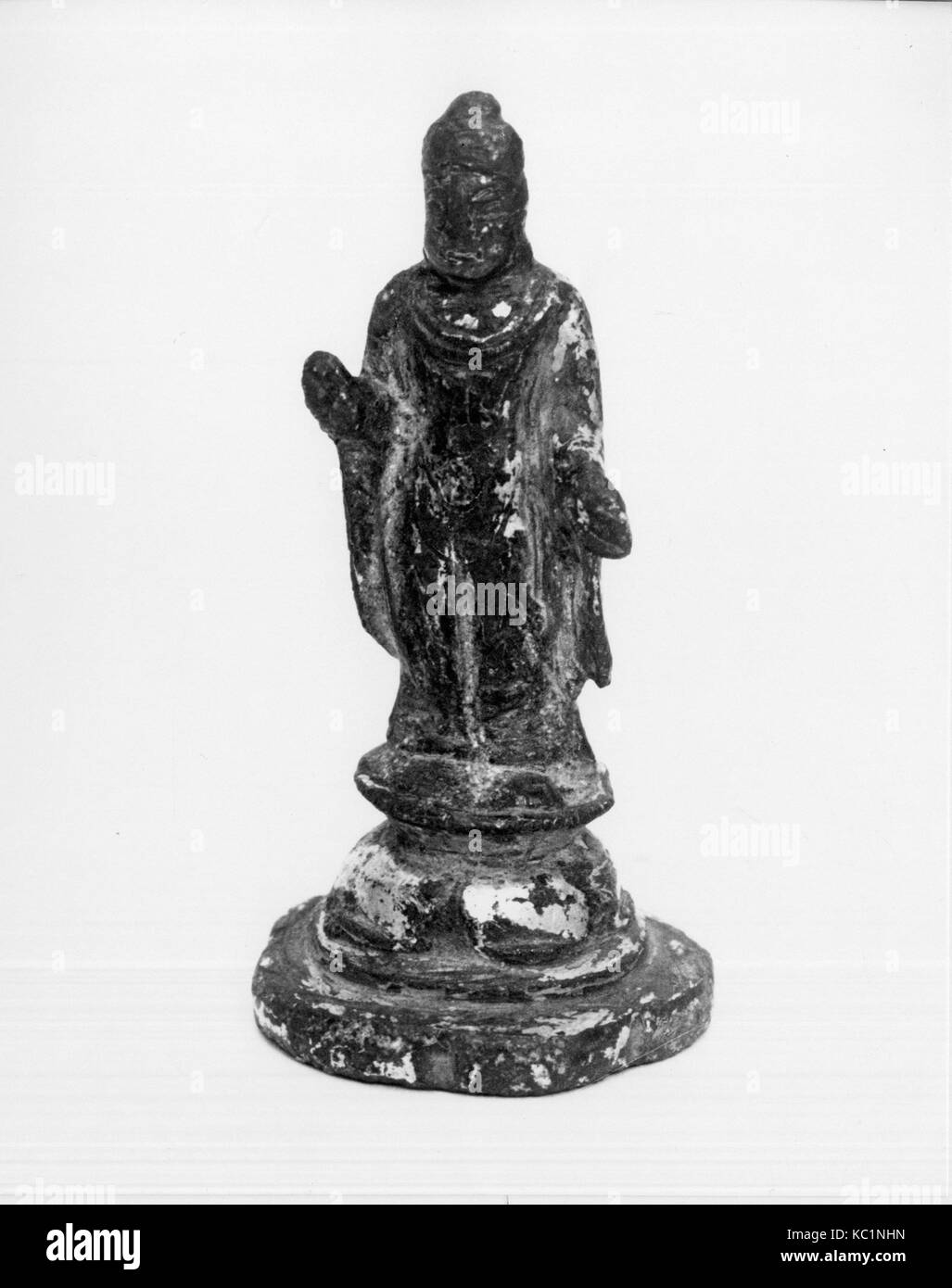 Bouddha, 9e-10e siècle, la Corée, bronze doré, H. 2. (5,1 cm), Sculpture Banque D'Images