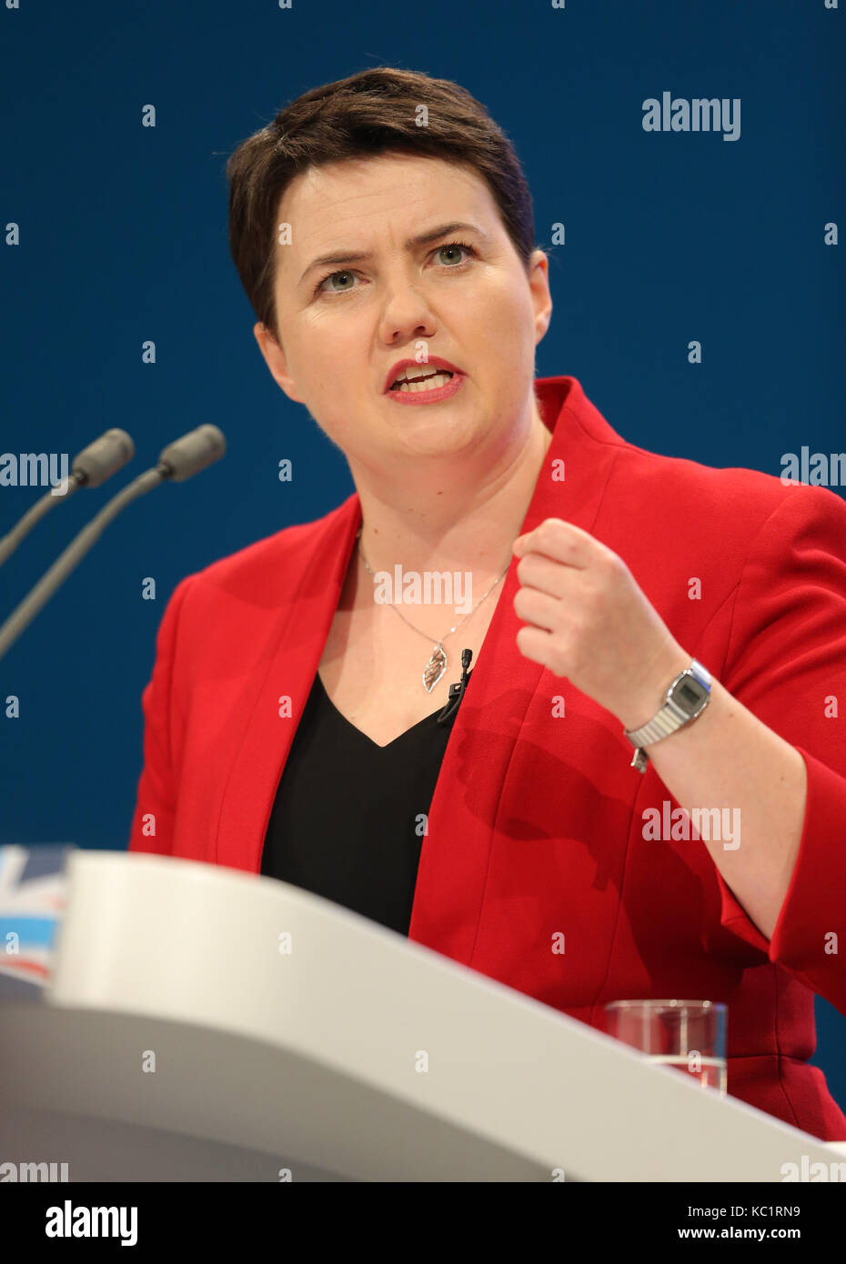 Ruth Davidson député Leader du parti conservateur écossais Parti Conservateur 2017 Conférence centrale de Manchester, Manchester, Angleterre 01 octobre 2017 traite de la Conférence 2017 du Parti conservateur à Manchester, Manchester, Angleterre centrale Crédit : Allstar Photo Library/Alamy Live News Banque D'Images