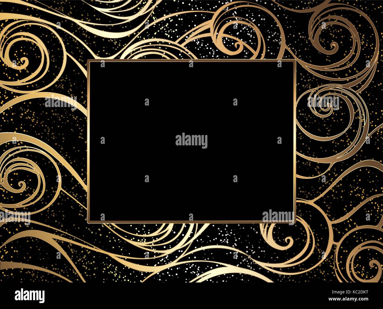 Or, incrustée de fond marin avec en filigrane un modèle d'onde et de sable doré. Illustration de Vecteur