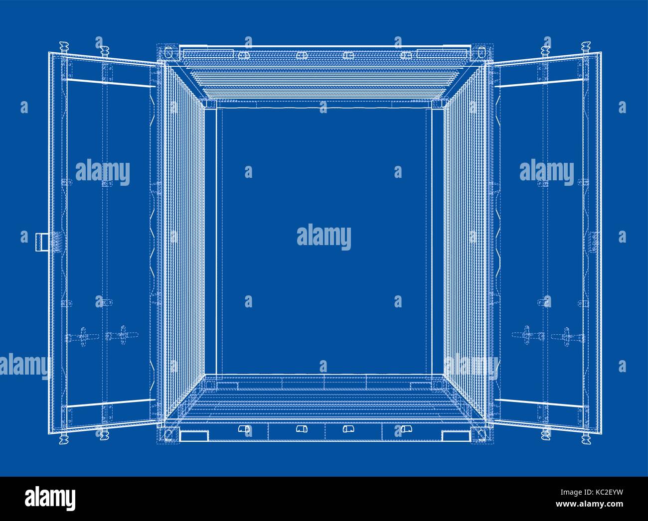 Conteneur en fil de style. Illustration de Vecteur