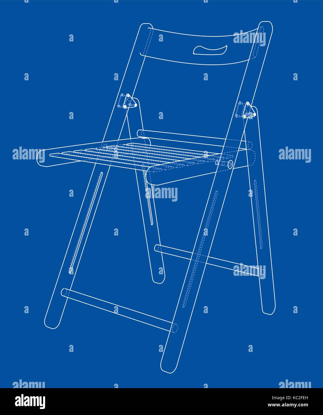 Chaise pliante sketch. vector Illustration de Vecteur