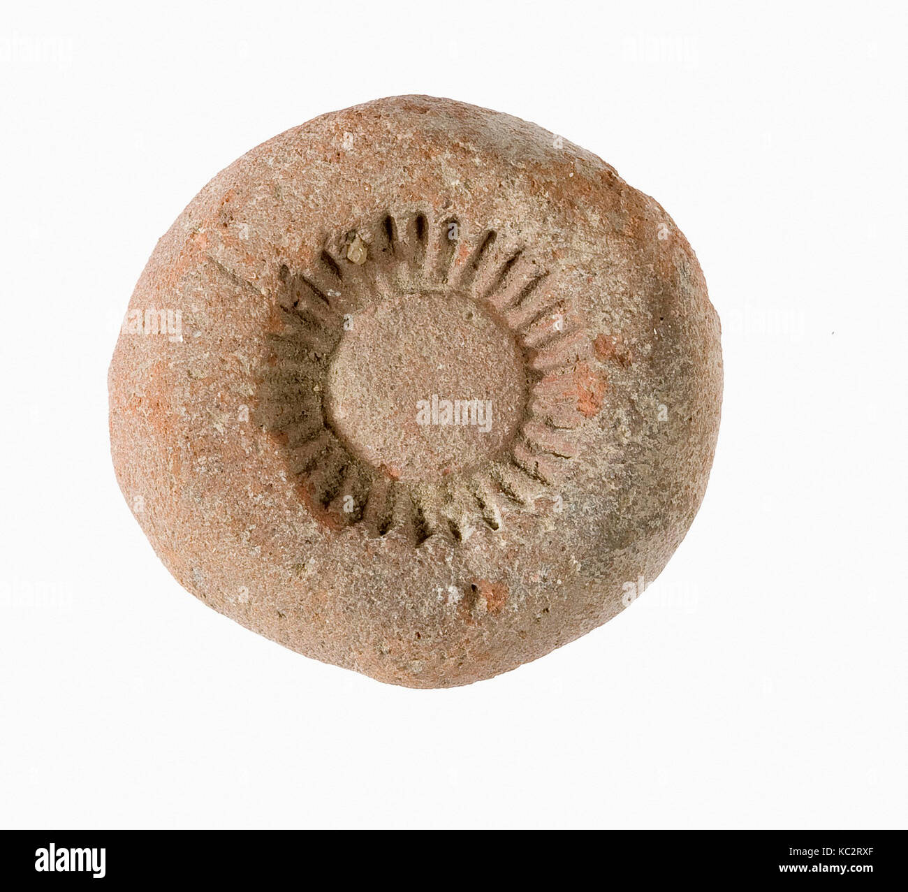 Moule pour le petit anneau d'ornements, nouveau royaume, Dynasty 18, ca. 1390-1353 av. J.-C., de l'Egypte, la Haute Égypte, Thèbes, Malqata, Palais de Banque D'Images