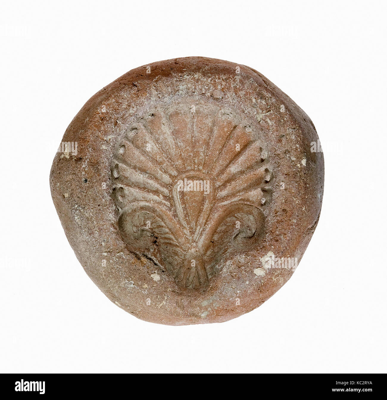 Moule à palmettes, nouveau royaume, Dynasty 18, ca. 1390-1353 av. J.-C., de l'Egypte, la Haute Égypte, Thèbes, Malqata, Palais d'Amenhotep III Banque D'Images
