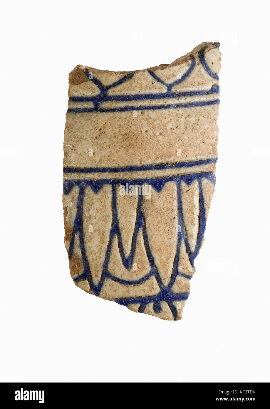 Fragment de vase, nouveau royaume, Dynasty 18, ca. 1390-1353 av. J.-C., de l'Egypte, la Haute Égypte, Thèbes, Malqata, Palais d'Amenhotep III Banque D'Images