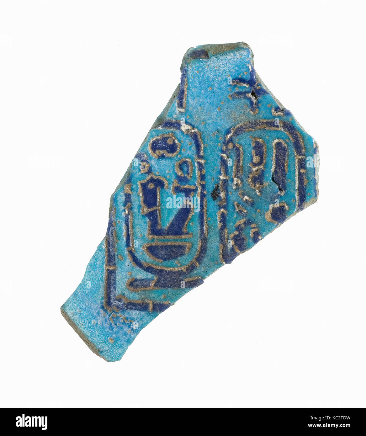 Fragment d'une Toilettes lave avec cartouches d'Amenhotep III, ca. 1390-1353 av. Banque D'Images