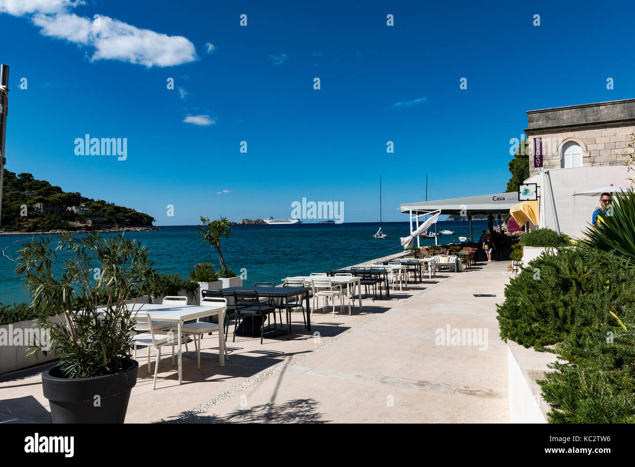 Baie de Lapad Dubrovnik Banque D'Images