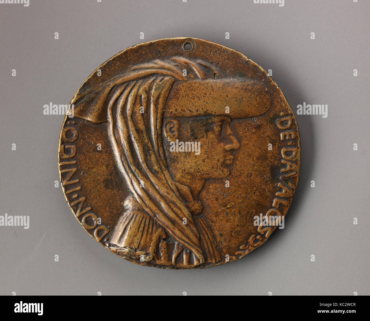 Médaille : Don Inigo d'Avalos, Pisanello, modèle ca. 1449-50 (ancienne aftercase Banque D'Images