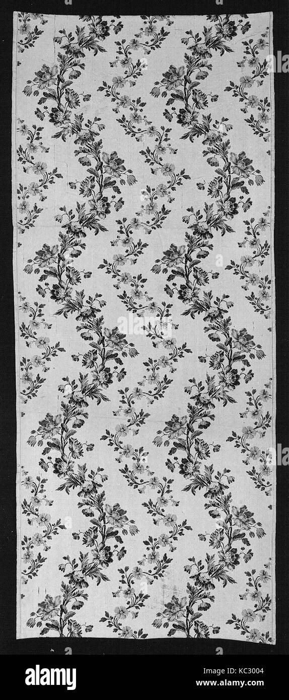 Pièce, 1760-70, en français, de la soie, L. 53 W. x 21 3/4 po (134,6 x 55,2 cm), Textiles-Woven Banque D'Images