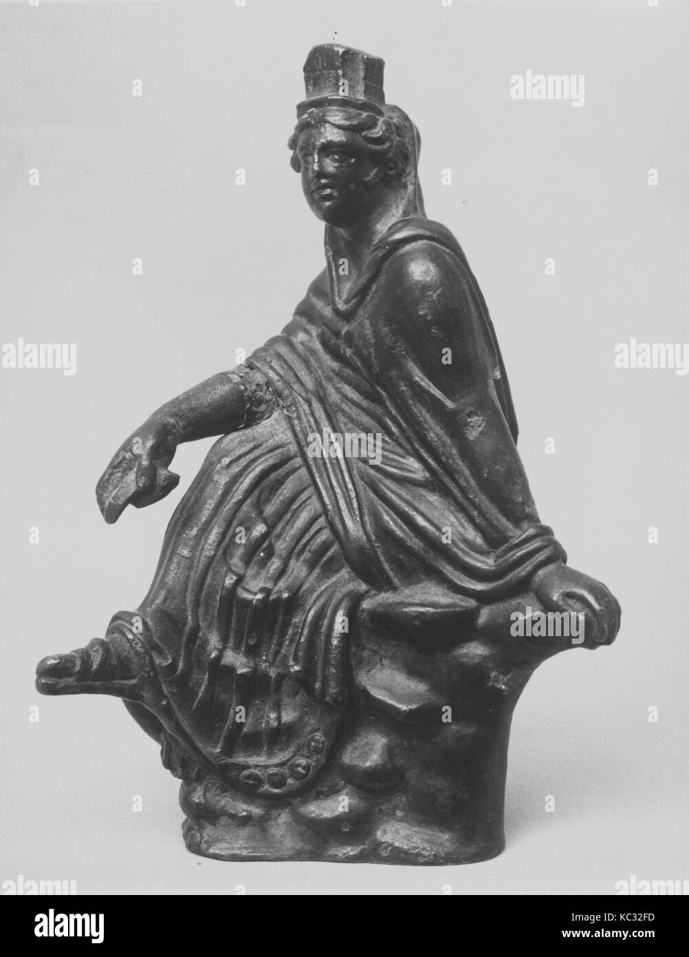 Statuette en bronze de Tyché (Bonne Fortune), 1er siècle A.D Banque D'Images