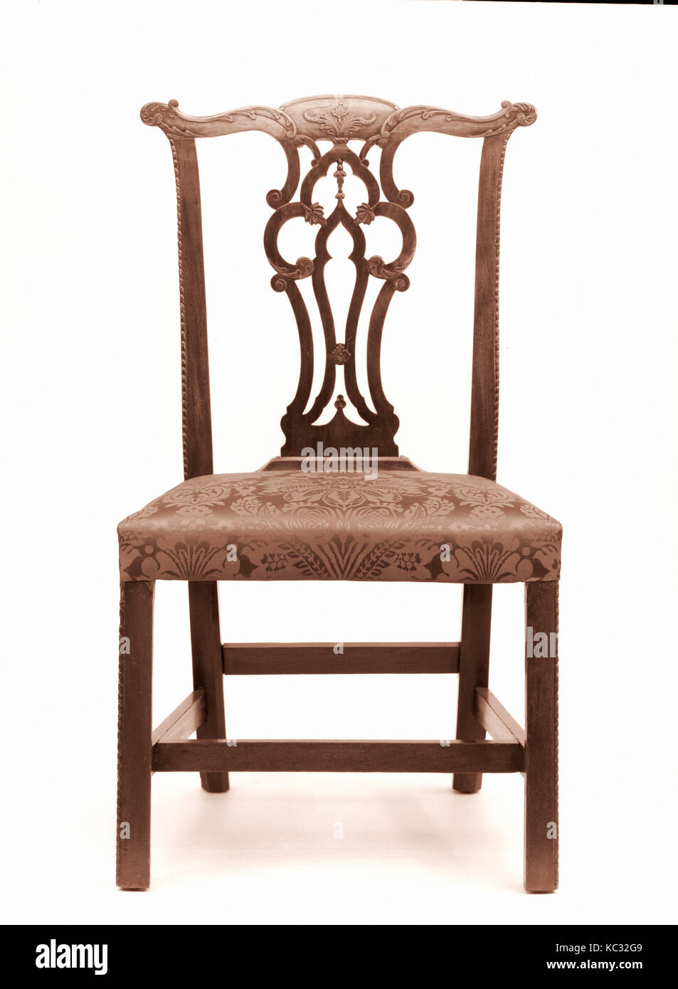 Side Chair, 1760-90, réalisés dans le Massachusetts, États-Unis, American, acajou, érable, 39 x 21 x 22 5/8 in. (99,1 x 54,9 x 55,9 Banque D'Images