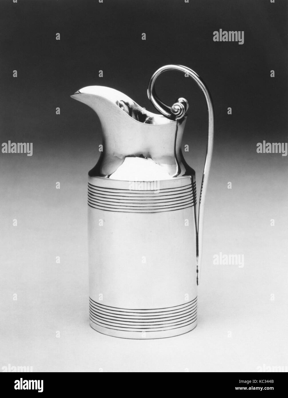 Pot à lait, ca. 1805, l'allemand, Dresde, argent, hauteur : 6 1/8 in. (15,6 cm), Metalwork-Silver, la propreté et la simplicité du Banque D'Images