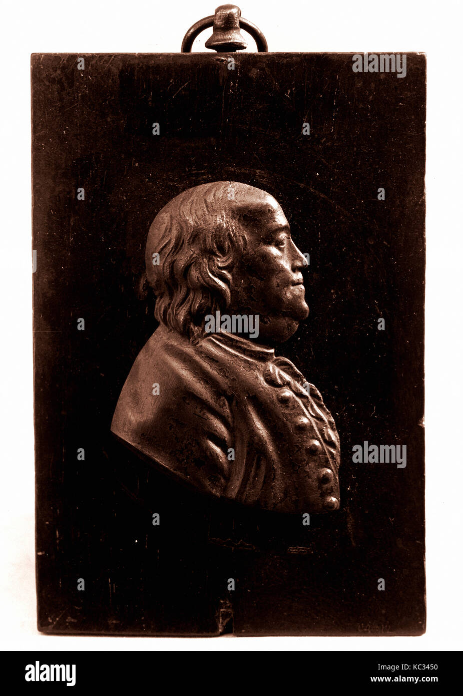 Plaque de Benjamin Franklin, attribuée à Jean Martin Renaud, 1776-1821 Banque D'Images