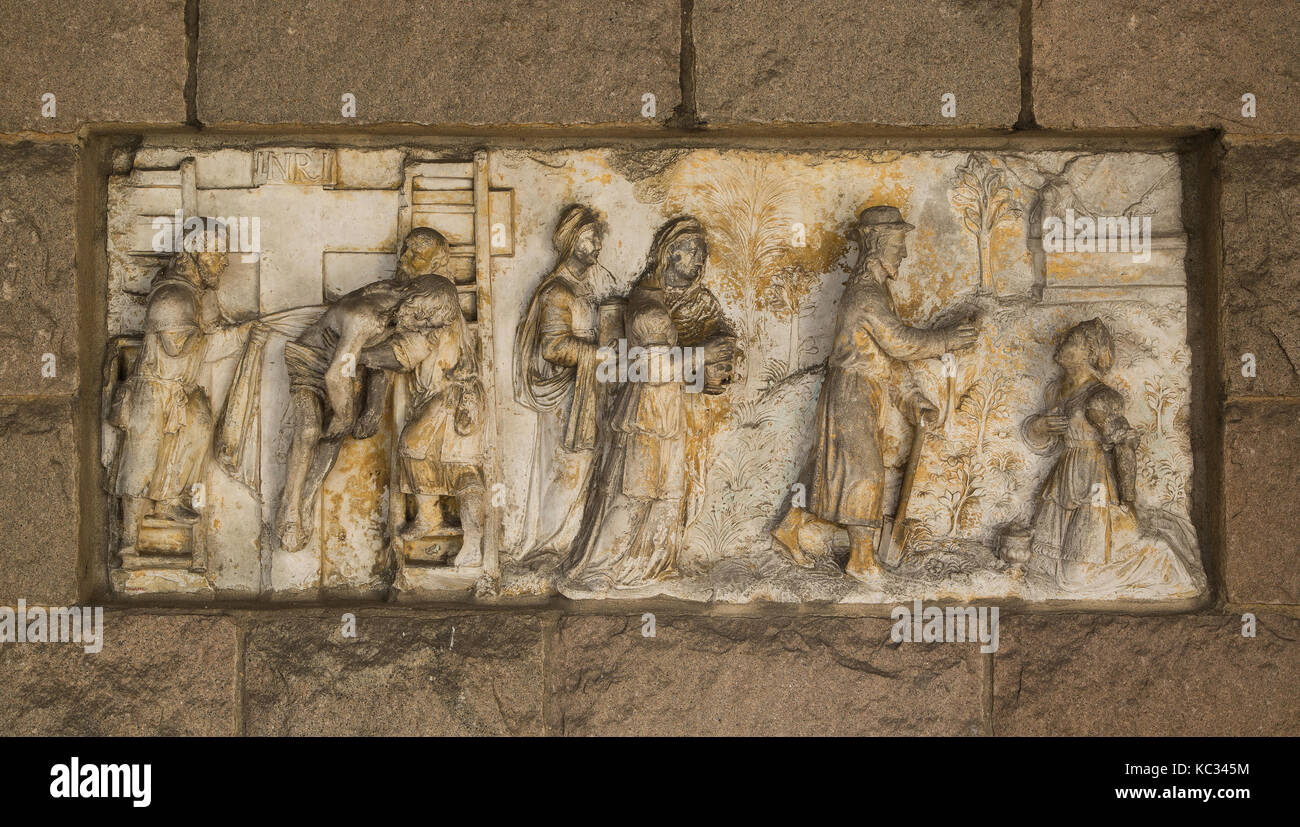 La descente de la Croix et le Noli Me Tangere (à partir de scènes de la Passion du Christ), au début du 16e siècle Banque D'Images