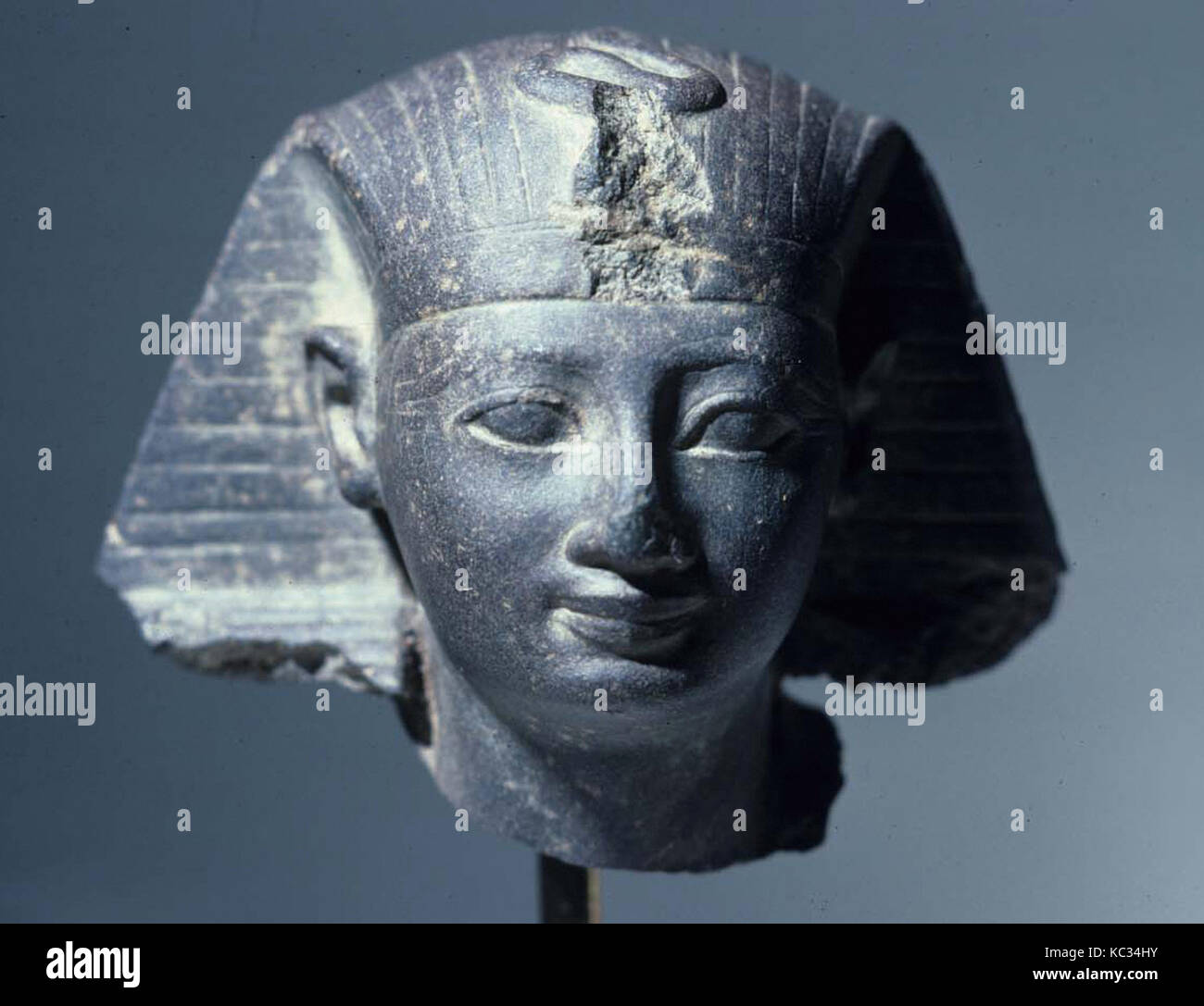 Chef de la statuette d'un roi, ca. 1479-1458 av. Banque D'Images