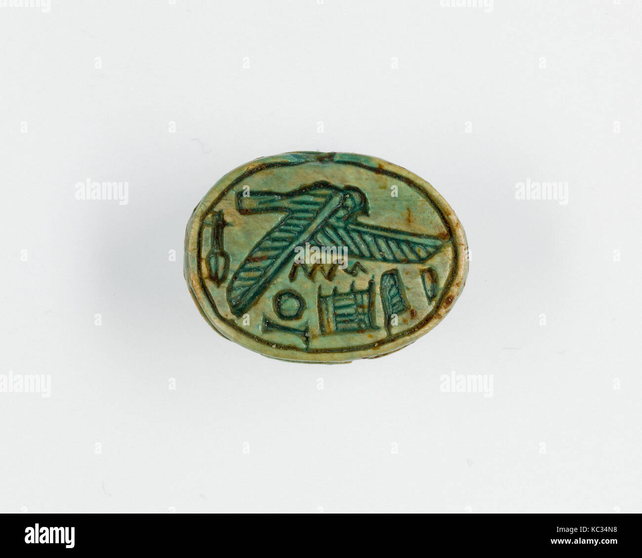 Scarabée portant le nom d'Amon-Rê, ca. 1479-1458 av. Banque D'Images