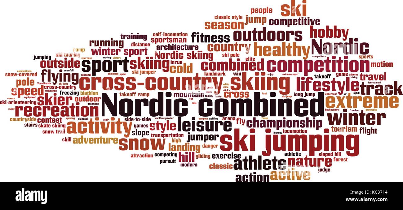 Combiné nordique mot concept cloud. vector illustration Illustration de Vecteur