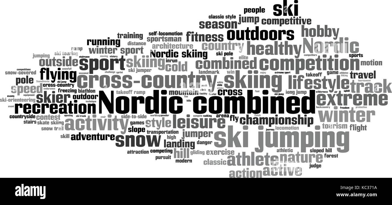 Combiné nordique mot concept cloud. vector illustration Illustration de Vecteur