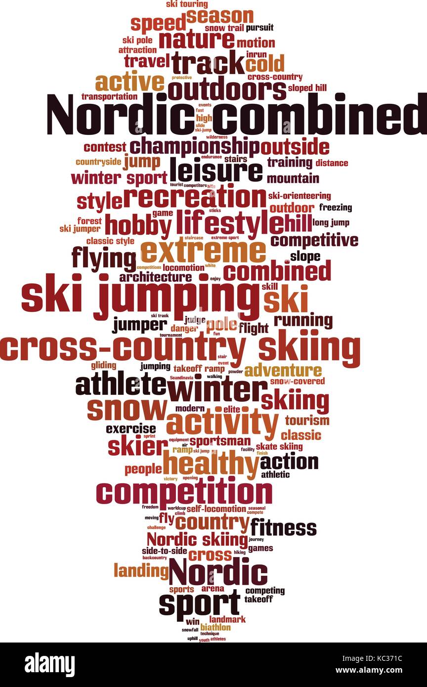 Combiné nordique mot concept cloud. vector illustration Illustration de Vecteur