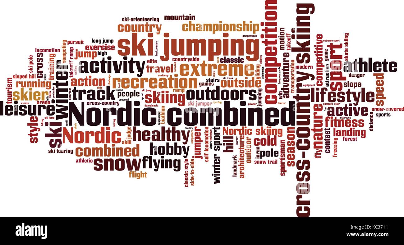 Combiné nordique mot concept cloud. vector illustration Illustration de Vecteur