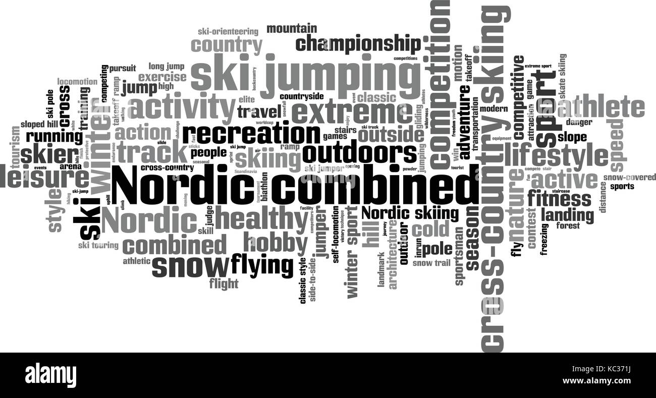 Combiné nordique mot concept cloud. vector illustration Illustration de Vecteur