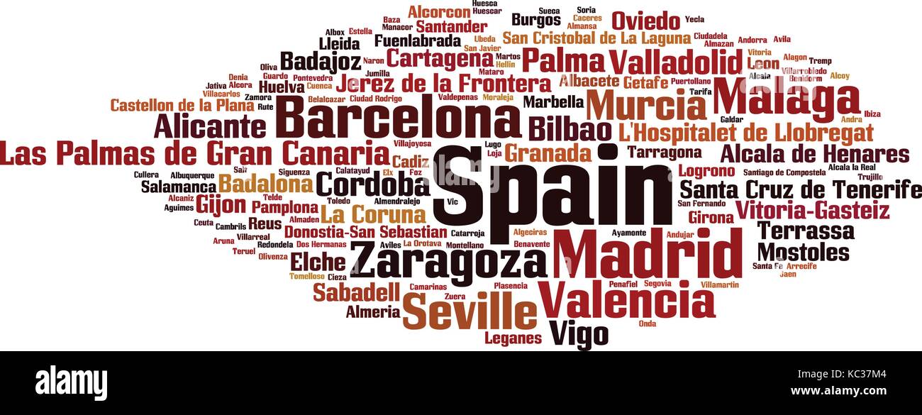 Villes en espagne Banque d'images vectorielles - Alamy