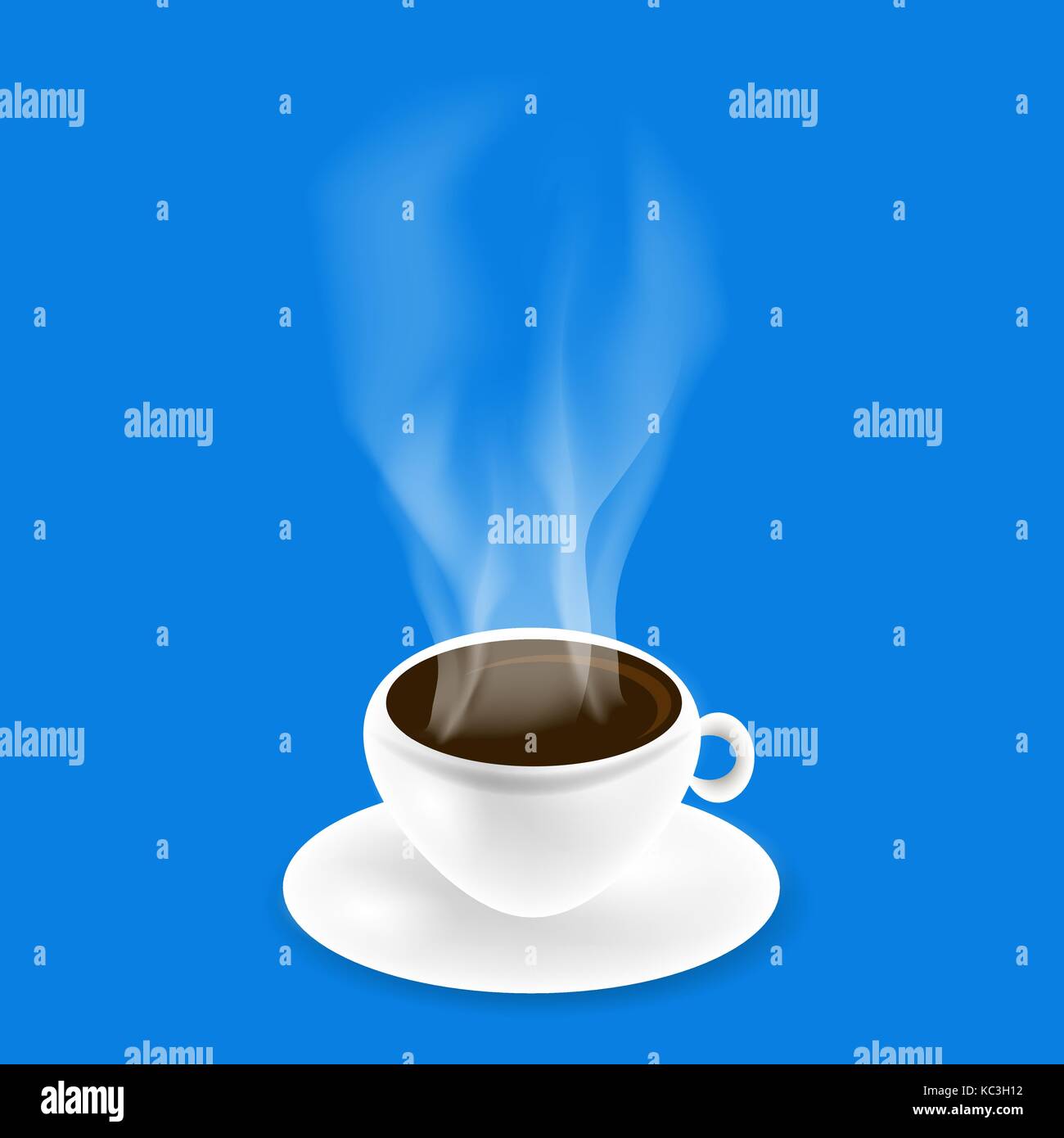 White tasse de café naturel noir Illustration de Vecteur