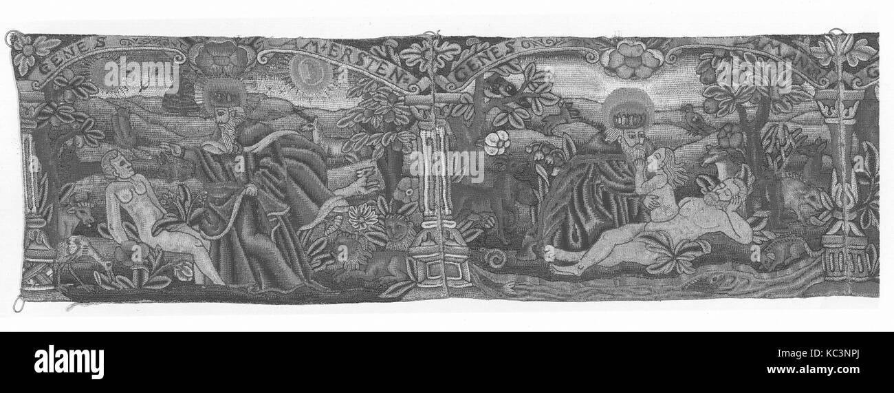 La tapisserie à Valence (un des trois), 1604, Swiss, soie et fils de métal sur toile, H. 9 3/4 x 89 1/2 pouces (L. 24,8 x 227,3 cm Banque D'Images