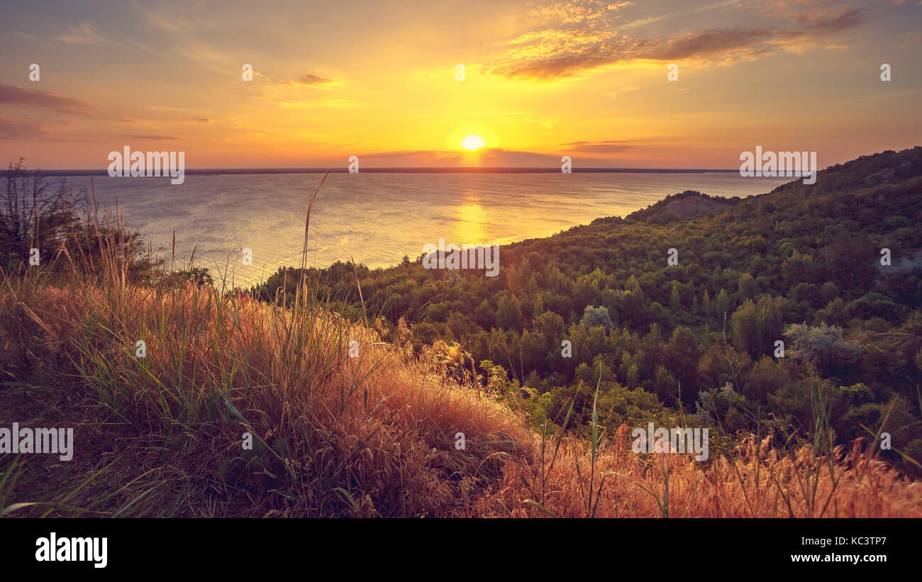 Nature paysage majestueux avec sunset sky Banque D'Images