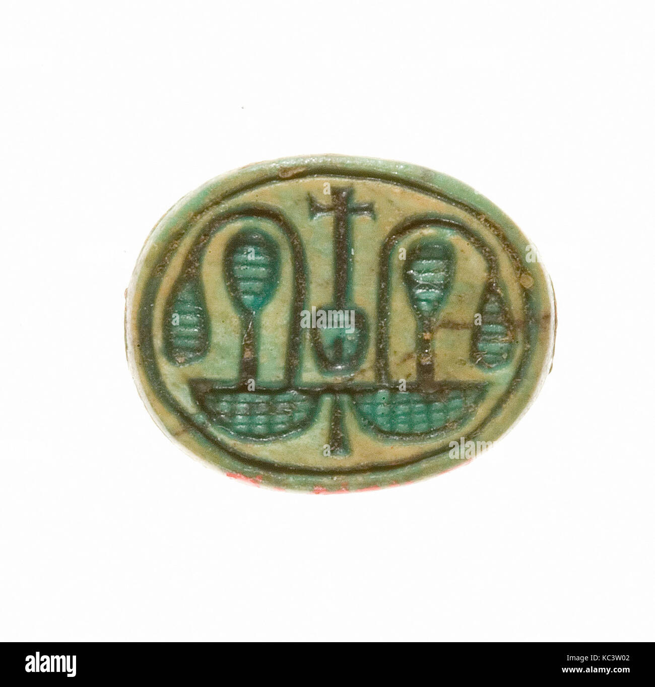 Scarab inscrit avec un motif décoratif, ca. 1479-1458 av. Banque D'Images