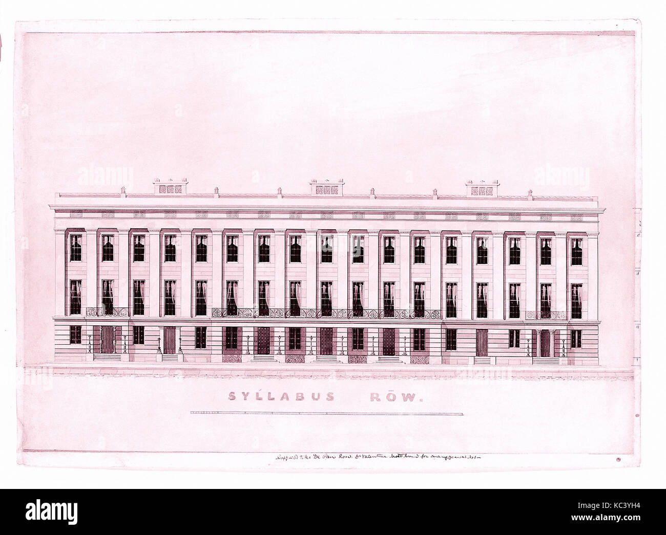 Ligne Syllabus, New York, Alexander Jackson Davis, 19e siècle Banque D'Images