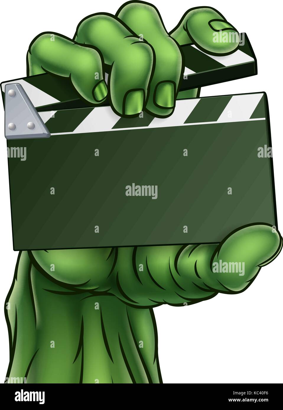 Film d'horreur Zombie monster movie clapper board Illustration de Vecteur