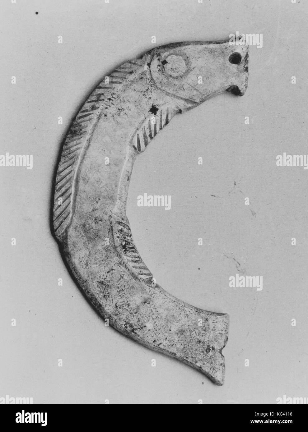 Poisson, dynastie Zhou (1046 à 256 avant J.-C.), la Chine, le Jade, 2 5/8 x 1 1/2 in. (6,7 x 3,8 cm), Jade Banque D'Images