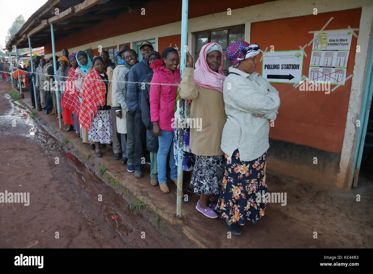 Élection du Kenya, le 8 août 2017, près de kitale kenya Banque D'Images
