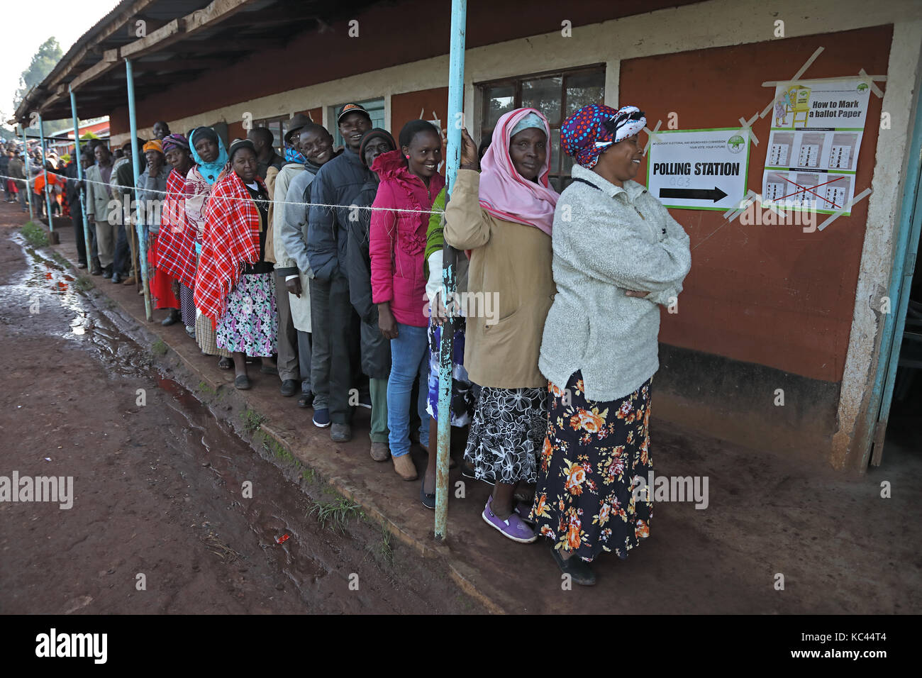 Élection du Kenya, le 8 août 2017, près de kitale kenya Banque D'Images