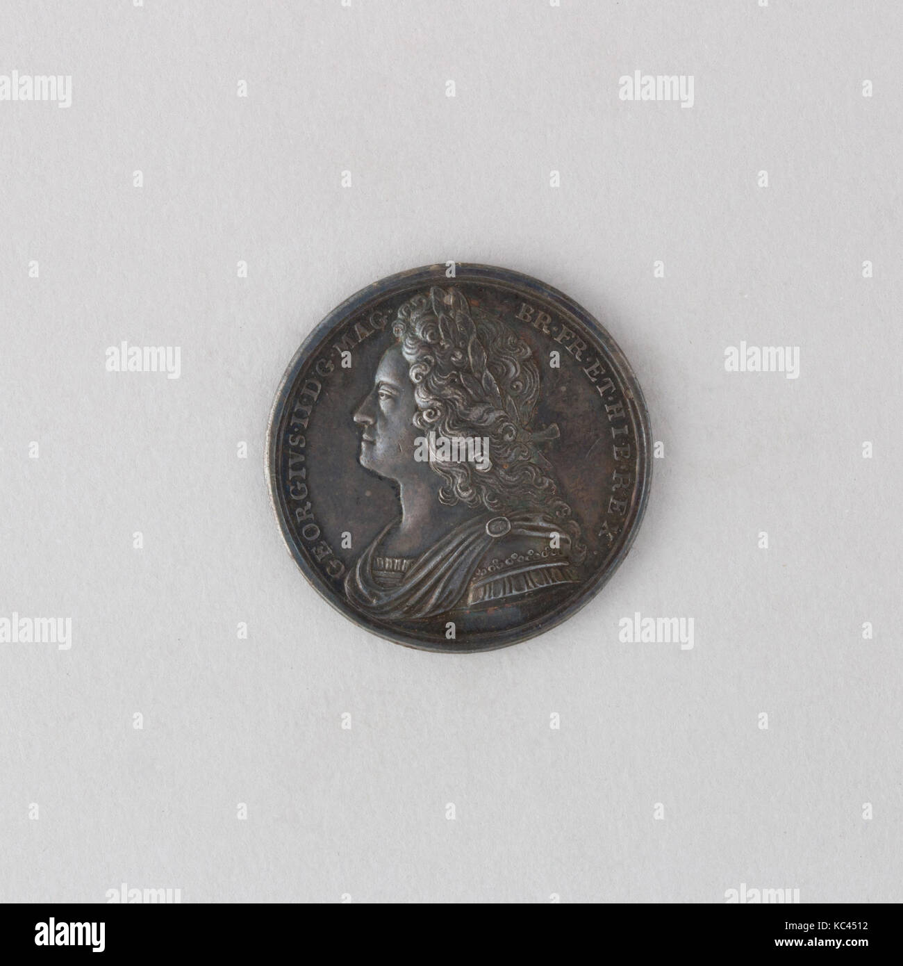 Médaille En Argent - Couronnement Du Roi George II 1727 - 35mm - Qualité AU - Occasion
