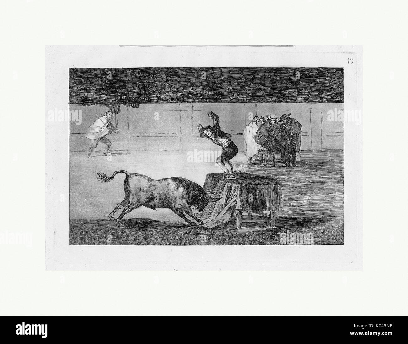La corrida, plaques 1-33 (La Tauromaquia) ; première édition, 1816, Goya, 1816 Banque D'Images