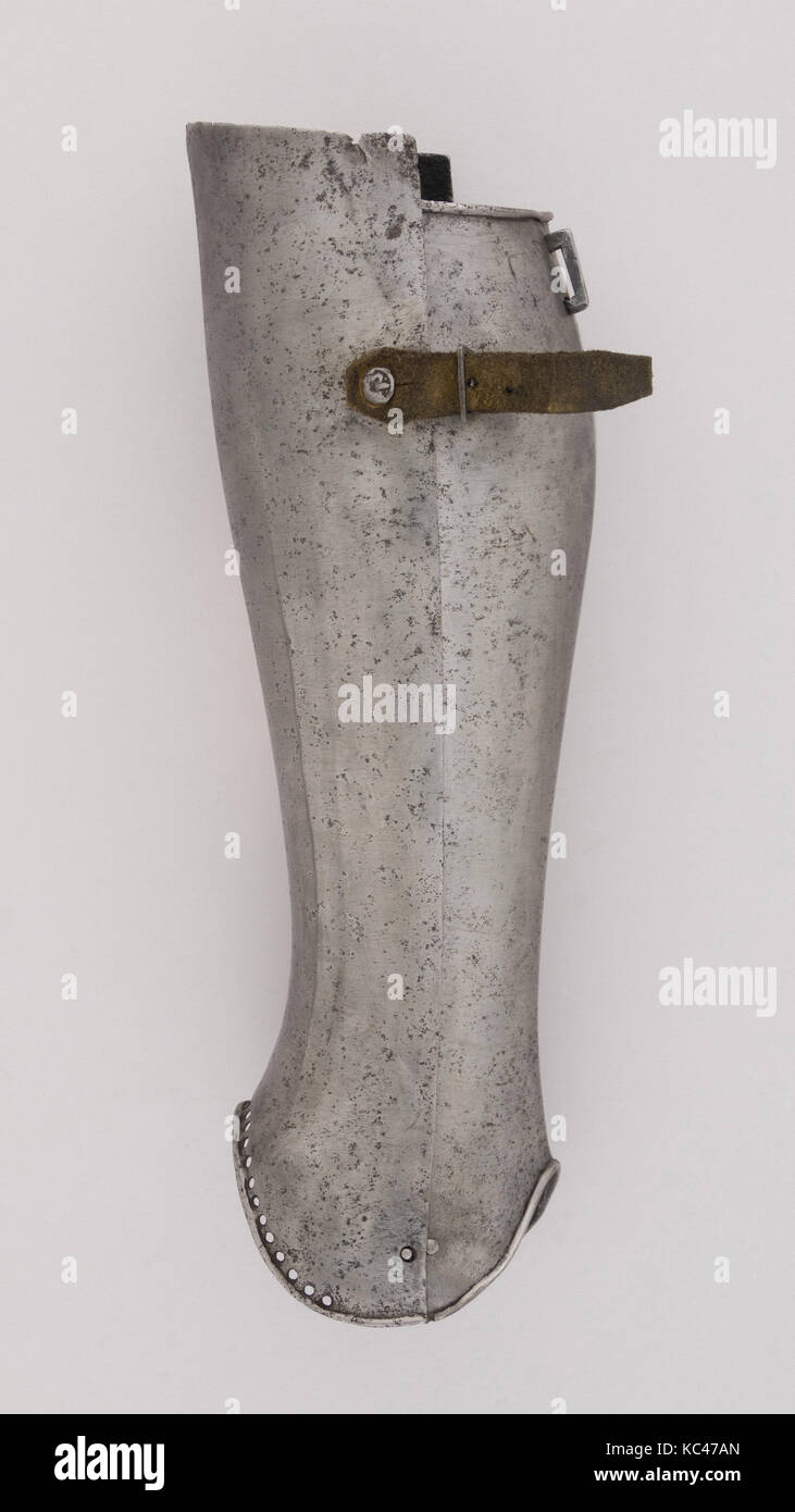 Paire de Greaves (bas de la jambe de défense), deuxième moitié 16ème siècle Banque D'Images