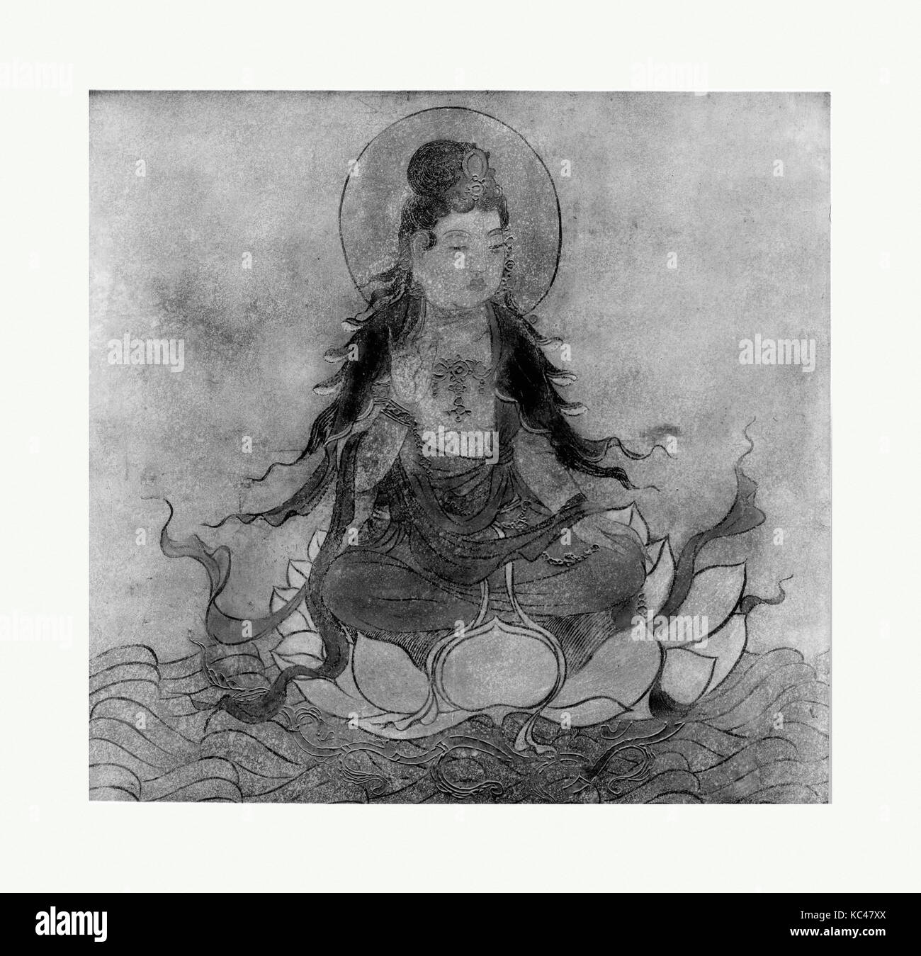 Bodhisattva, Dynastie Song (960-1279), Chine, fresque, 23 x 23 3/4 in. (58,4 x 60,3 cm), Peintures Banque D'Images