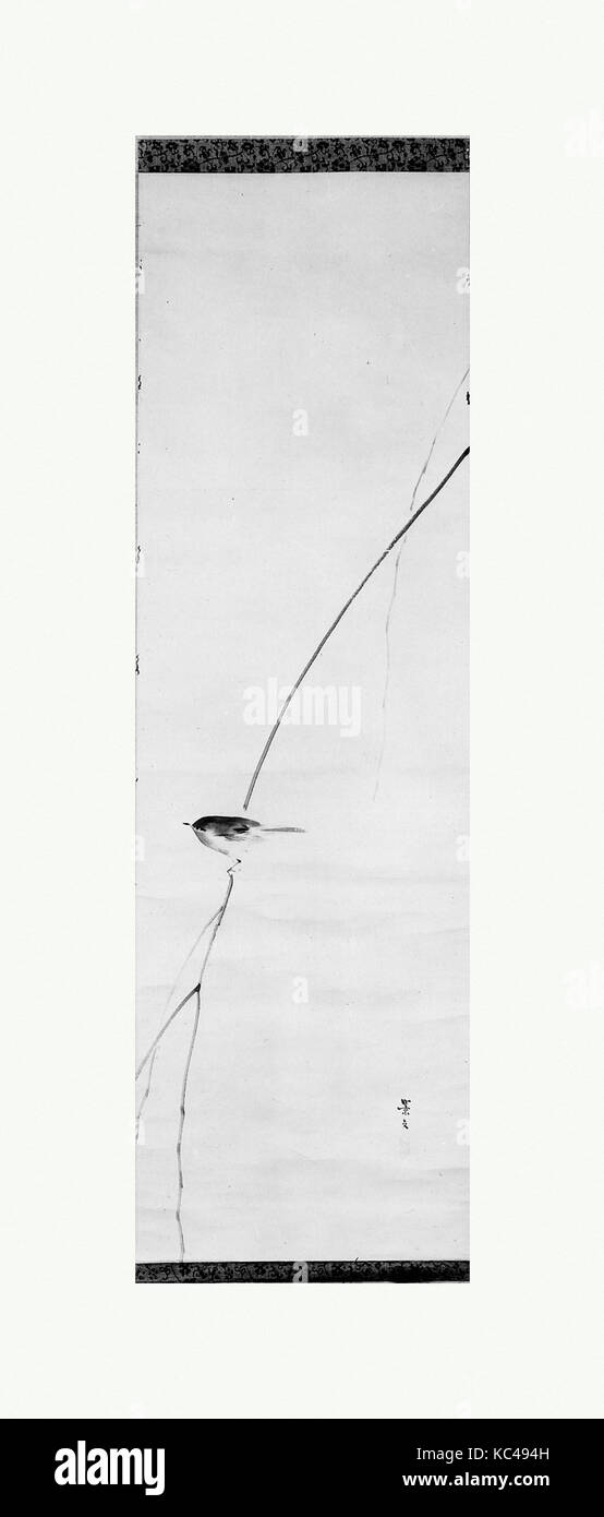 Branche de saule sur Nightingale, attribué à Matsumura Keibun Banque D'Images