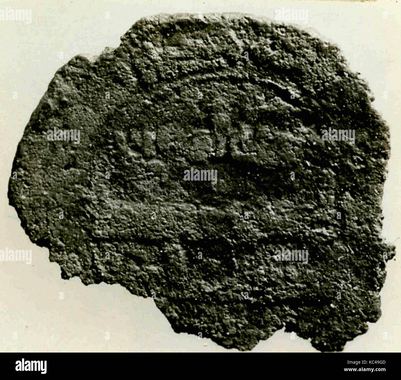 Coin, 775-76, l'objet de fouilles en Iran, Nishapur, cuivre, pièces Banque D'Images