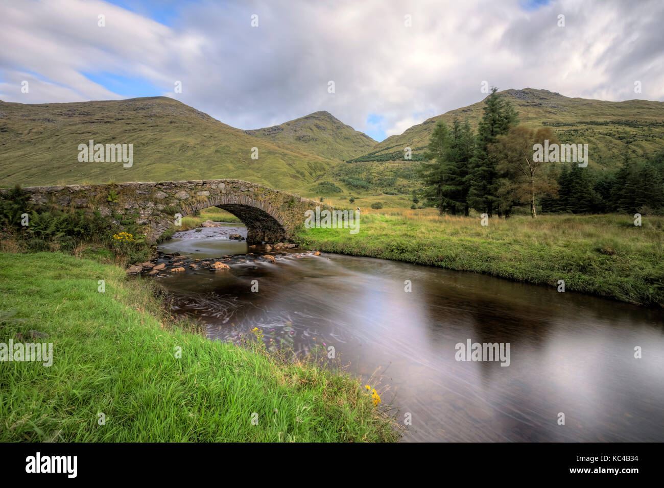 Glen Kinglas, Butter Bridge, Arrochar Alps, Cowal Peninsula, Argyll and Bute, Écosse, Royaume-Uni Banque D'Images