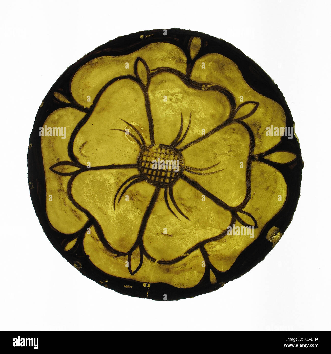 La grisaille de bord, ca. 1325, faite à Rouen, Normandie, France, Français, pot en verre-métal et peinture vitreux, 127 1/2 x 36 1/4 in. (32 Banque D'Images