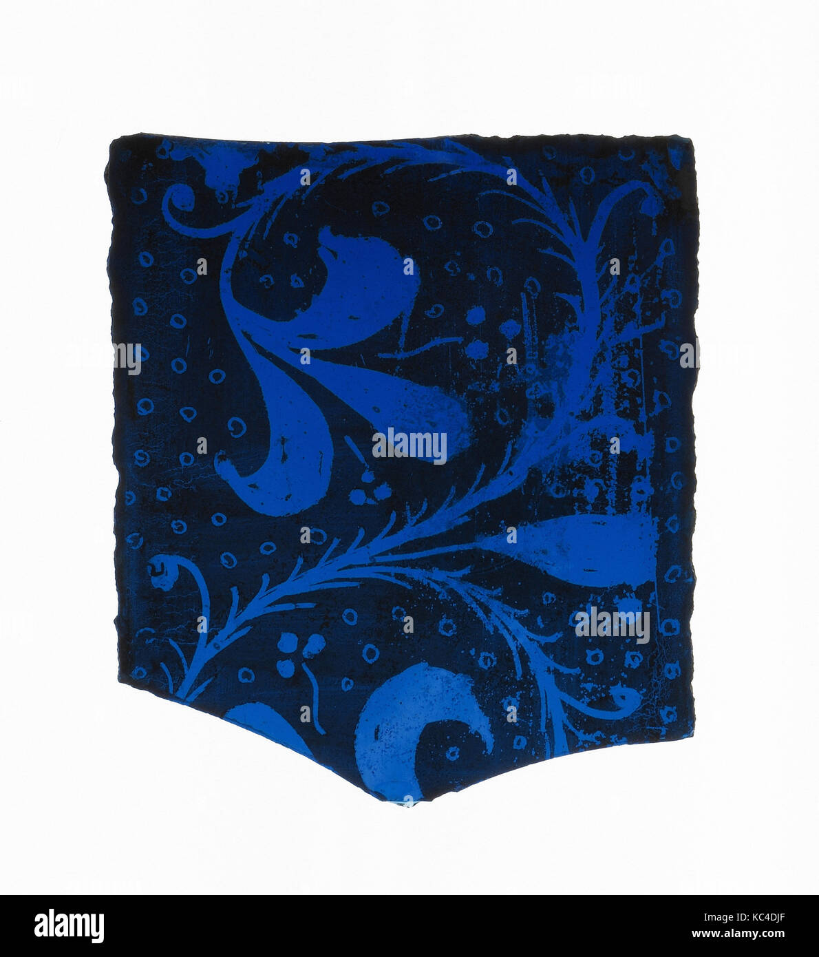 Fragment de verre, 15e siècle, faite à Rouen, France, Français, pot en verre, métal, peinture vitreux Total : 2 1/2 x 2 1/8 in. (6,4 x 5 Banque D'Images