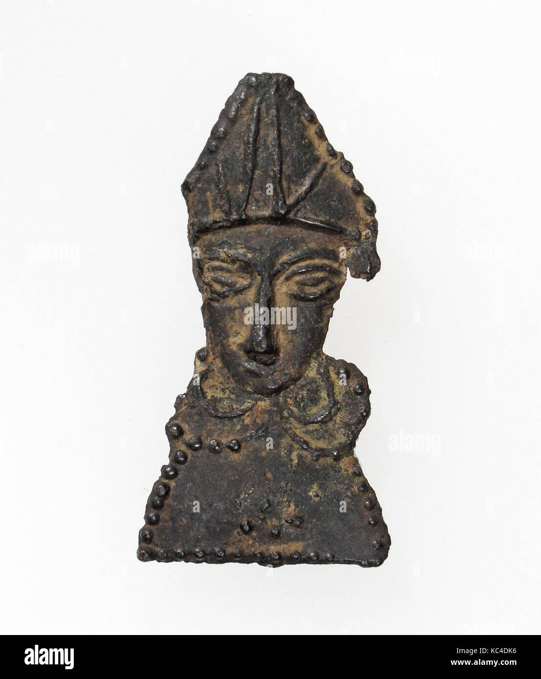 L'insigne du pèlerin avec buste d'un Évêque, 14e et 15e siècle Banque D'Images