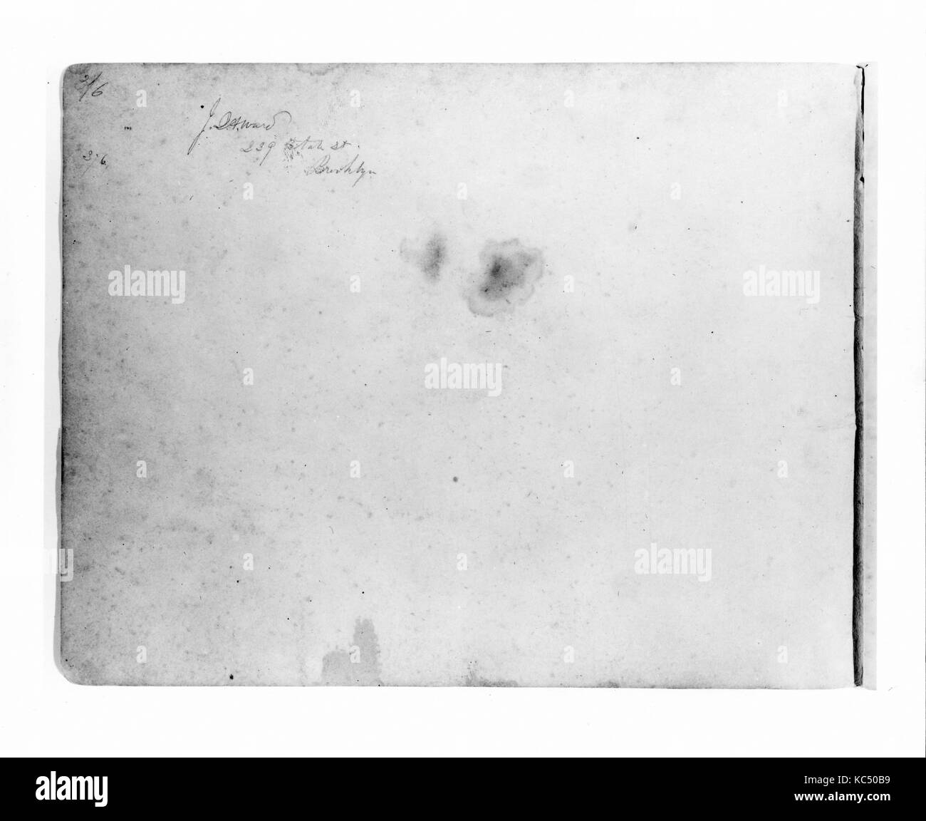 L'intérieur de la couverture (de Sketchbook), John Quincy Adams Ward, ca. 1860 Banque D'Images