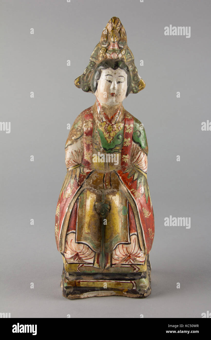 Tombeau Figure, Dynastie Song (960-1279), de la Chine, de la Poterie (pot type Cizhou ware), H. 12. (30,5 cm), Céramique Banque D'Images