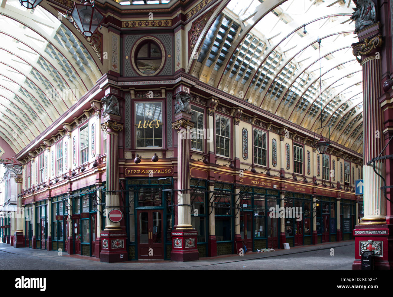 Leadenhall Market Londres historique utilisé comme l'ensemble pour le chemin de traverse dans les films de harry potter Banque D'Images